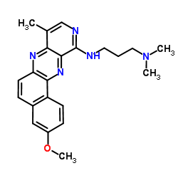 N'-(3-Methoxy-8-methylbenzo[f]pyrido[4,3-b]quinoxalin-11-yl)-N,N-dimethyl-1,3-propanediamine结构式