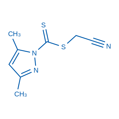 3,5-二甲基-1H-吡唑-1-二硫代羧酸氰甲基酯图片