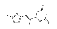 (1S)-[(1E)-methyl-2-(2-methyl-1,3-thiazol-4-yl)ethynyl]-3-butenyl acetate结构式