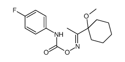 1-(1-Methoxycyclohexyl)ethanone O-(((4-fluorophenyl)amino)carbonyl)oxi me structure