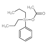 Acetic acid,phenyldipropylstannyl ester structure