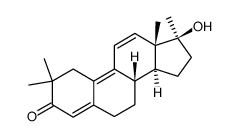 17β-hydroxy,2,2,17-trimethyl-4,9,11-estratrien-3-one结构式