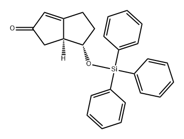2(1H)-Pentalenone, 4,5,6,6a-tetrahydro-6-[(triphenylsilyl)oxy]-, (6S,6aS)-结构式
