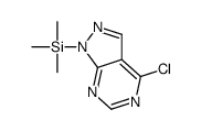 (4-chloropyrazolo[3,4-d]pyrimidin-1-yl)-trimethylsilane结构式