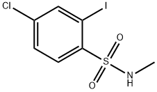 4-氯-2-碘-N-甲基苯磺酰胺结构式