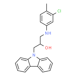 1-(9H-carbazol-9-yl)-3-((3-chloro-4-methylphenyl)amino)propan-2-ol结构式