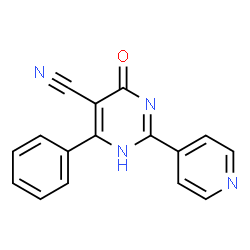 4-HYDROXY-6-PHENYL-2-(4-PYRIDINYL)-5-PYRIMIDINECARBONITRILE结构式