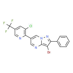 3-Bromo-6-[3-chloro-5-(trifluoromethyl)-2-pyridinyl]-2-phenylpyrazolo[1,5-a]pyrimidine picture