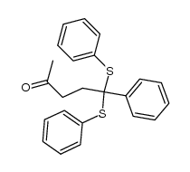 5-phenyl-5,5-bis(phenylthio)pentan-2-one结构式