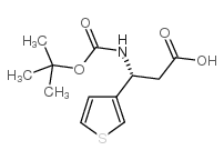 Boc-(R)-3-Amino-3-(3-thienyl)-propionic acid结构式