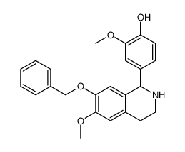 2-methoxy-4-(6-methoxy-7-phenylmethoxy-1,2,3,4-tetrahydroisoquinolin-1-yl)phenol结构式