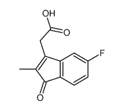 2-(6-fluoro-2-methyl-3-oxoinden-1-yl)acetic acid结构式