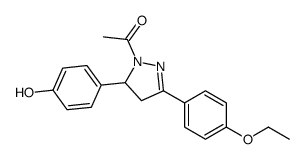 1-[5-(4-ethoxyphenyl)-3-(4-hydroxyphenyl)-3,4-dihydropyrazol-2-yl]ethanone结构式