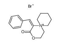 1-benzylidene-2-oxo-3-oxa-6-azonia-spiro[5.5]undecane, bromide结构式