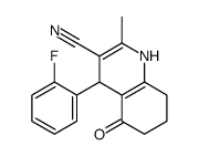 4-(2-fluorophenyl)-2-methyl-5-oxo-4,6,7,8-tetrahydro-1H-quinoline-3-carbonitrile Structure