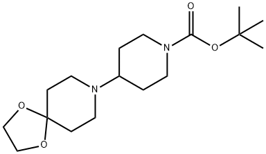 1-n-boc-4-(1,4-dioxa-8-azaspiro[4.5]dec-8-yl)piperidine structure