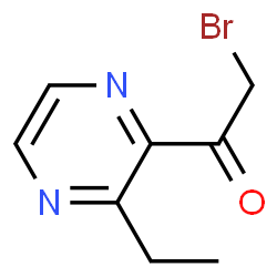 Ethanone, 2-bromo-1-(3-ethylpyrazinyl)- (9CI) structure