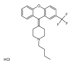 1-n-butyl-4-(2-trifluoromethyl-9-xanthenylidene)piperidine hydrochloride结构式