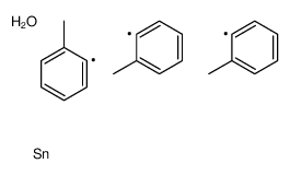 tris(2-methylphenyl)tin,hydrate Structure