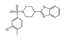 Piperidine, 4-(2-benzothiazolyl)-1-[(3-chloro-4-methylphenyl)sulfonyl]- (9CI)结构式