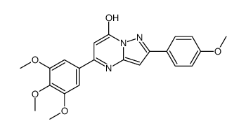 Pyrazolo[1,5-a]pyrimidin-7-ol, 2-(4-methoxyphenyl)-5-(3,4,5-trimethoxyphenyl)- (9CI)结构式