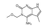 4-amino-3-methoxymethyl-5-methyl-3,7-dihydro-pyrrolo[2,3-d]pyrimidin-2-one结构式