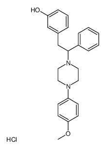 3-{2-[4-(4-Methoxy-phenyl)-piperazin-1-yl]-2-phenyl-ethyl}-phenol; hydrochloride结构式