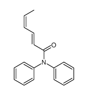 N,N-diphenylhexa-2,4-dienamide Structure