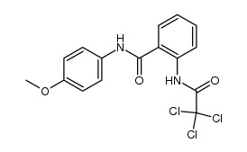 N-(4-methoxyphenyl)-2-(2,2,2-trichloroacetamido)benzamide结构式