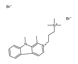 3-(1,9-dimethylpyrido[3,4-b]indol-2-ium-2-yl)propyl-trimethylazanium,dibromide结构式