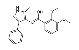 2,3-dimethoxy-N-(5-methyl-3-phenyl-1H-pyrazol-4-yl)benzamide结构式