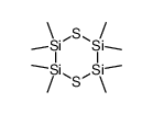 2,2,3,3,5,5,6,6-Octamethyl-1,4-dithia-2,3,5,6-tetrasilacyclohexan结构式