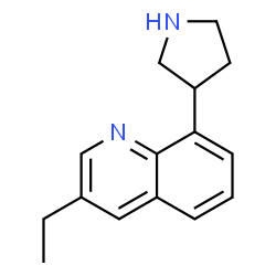 Quinoline, 3-ethyl-8-(3-pyrrolidinyl)- (9CI) Structure