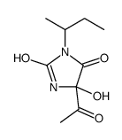 5-acetyl-3-butan-2-yl-5-hydroxyimidazolidine-2,4-dione结构式