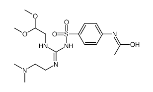 Acetamide, N-(4-(((((2,2-dimethoxyethyl)amino)((2-(dimethylamino)ethyl )amino)methylene)amino)sulfonyl)phenyl)- structure