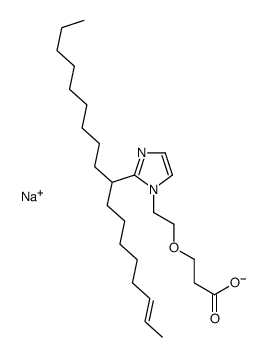 3-[2-[2-[(Z)-9-Octadecenyl]-1H-imidazol-1-yl]ethoxy]propanoic acid sodium salt structure