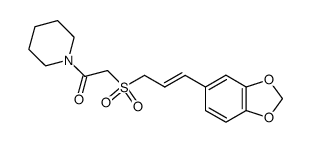 1-[(E)-3,4-(methylenedioxy)cinnamylsulfonyl]acetyl-piperidine Structure