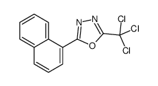 2-naphthalen-1-yl-5-(trichloromethyl)-1,3,4-oxadiazole结构式