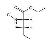 N-chloro-(2S,3S)-amino-3-methyl-pentanoic acid ethyl ester结构式