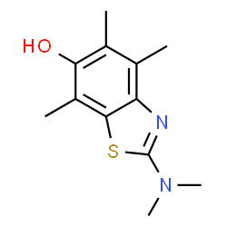 6-Benzothiazolol,2-(dimethylamino)-4,5,7-trimethyl- Structure