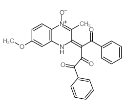 1,2,4-Butanetrione,3-(7-methoxy-3-methyl-4-oxido-2(1H)-quinoxalinylidene)-1,4-diphenyl-结构式