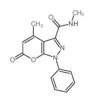 N,5-dimethyl-3-oxo-9-phenyl-2-oxa-8,9-diazabicyclo[4.3.0]nona-4,7,10-triene-7-carboxamide结构式