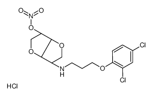 5-(3-(2,4-Dichlorphenoxy)-propylamino)-5-desoxy-1,4:3,6-dianhydro-L-id it-2-nitrat HCl [German] Structure