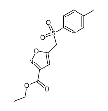5-(Toluene-4-sulfonylmethyl)-isoxazole-3-carboxylic acid ethyl ester Structure