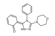 (6Z)-6-(3-morpholin-4-yl-4-phenyl-1H-1,2,4-triazol-5-ylidene)cyclohexa-2,4-dien-1-one结构式