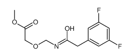 methyl 2-[[[2-(3,5-difluorophenyl)acetyl]amino]methoxy]acetate Structure