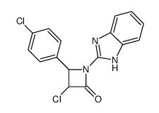 1-(1H-benzimidazol-2-yl)-3-chloro-4-(4-chlorophenyl)azetidin-2-one结构式