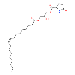 2-hydroxy-3-(oleoyloxy)propyl 5-oxo-L-prolinate结构式