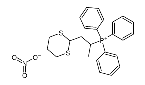 (1-(1,3-dithian-2-yl)propan-2-yl)triphenylphosphonium nitrate结构式