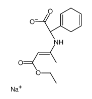 sodium (R)-alpha-[(3-ethoxy-1-methyl-3-oxo-1-propenyl)amino]cyclohexa-1,4-diene-1-acetate结构式